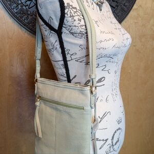 Margot NWT Light Green Leather Crossbody Bag